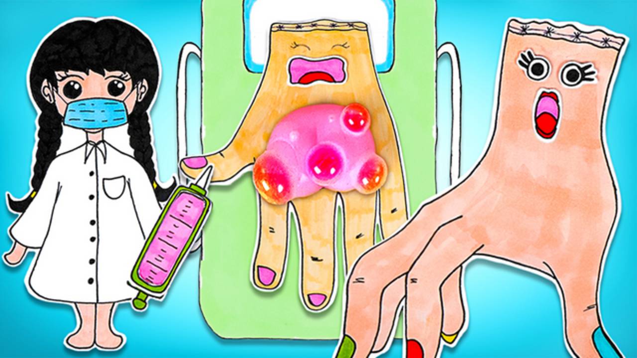 Доктор Уэнсдэй лечит семью Вещи 🩺 Забавные поделки ✨ смотреть онлайн