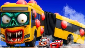 Маккуин и буксировщица ПРОТИВ гигантского прыщавого автобуса-зомби, Апокалипсис в BeamNG