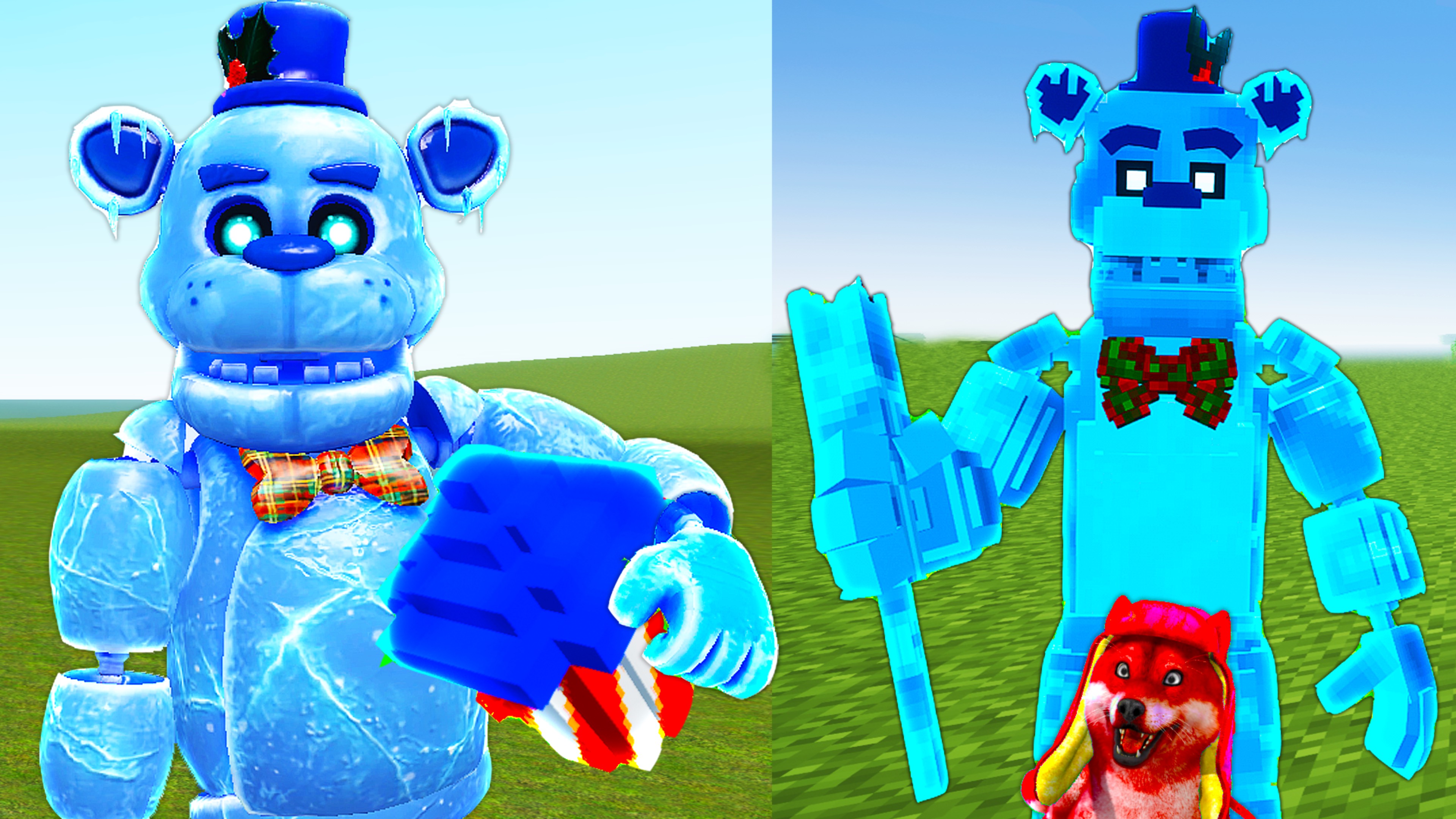 Ледяной фредди фнаф заморозил меня в майнкрафт! minecraft смотреть онлайн