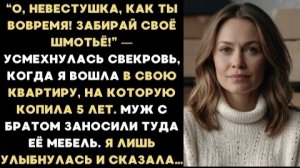 ИСТОРИИ ИЗ ЖИЗНИ/Свекровь решила меня выселить из моей квартиры, на которую я копила 5 лет