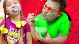 Милана с папой и их забавная история про друзей. Видео для детей