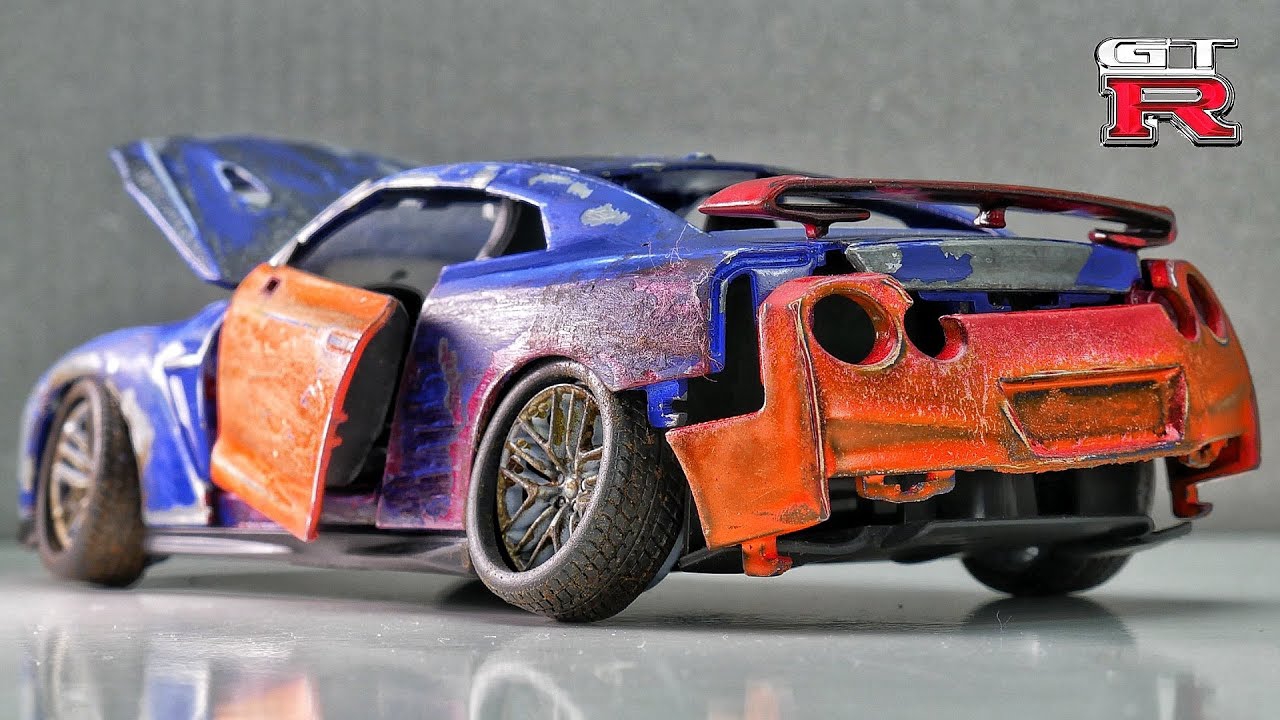 Nissan GT-R (R35) РЕСТАВРАЦИЯ МОДЕЛЬКИ АВТО смотреть онлайн
