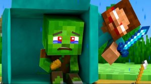 Грустная история - Зомби, брошенный ребенкок, Майнкрафт мультфильм