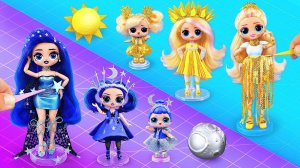 12 идей для кукол - Поделки в стиле дня и ночи! Куклы ЛОЛ ОМГ!