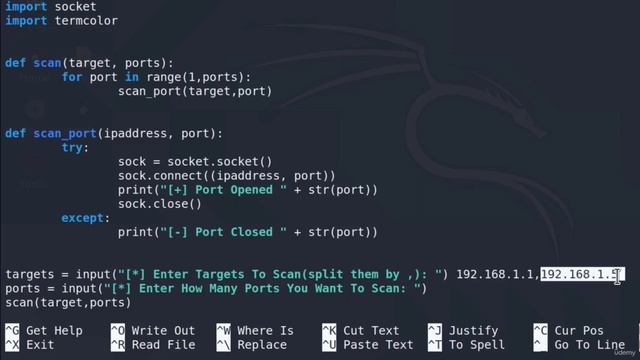 36. Программирование сканера портов в Python 3 смотреть онлайн