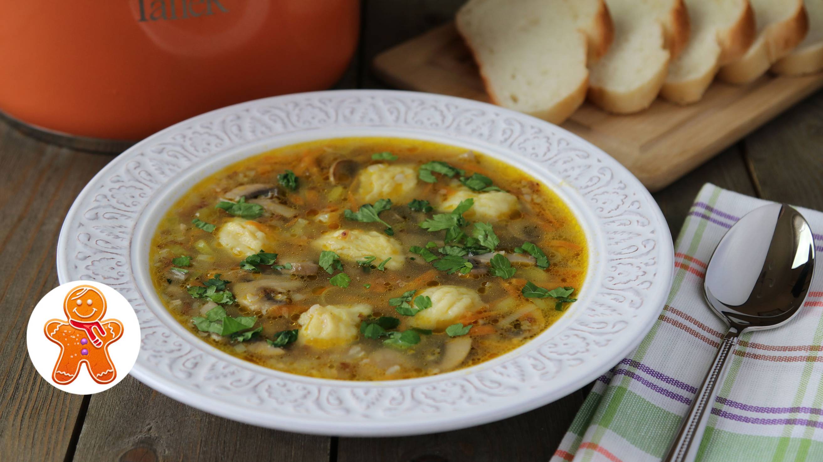 Гречневый суп с картофельными клецками