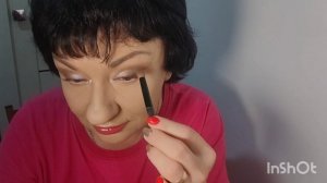 Преображение после 55 лет. Макияж  розово серый с тенями Ашера, nuage.