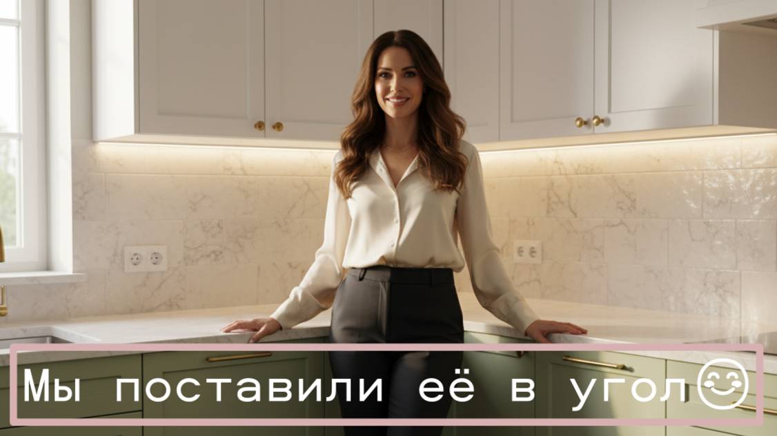 МЫ ПОСТАВИЛИ ЕЁ В УГОЛ / КУХНЯ В ХРУЩЕВКЕ В СВЕТЛЫХ ТОНАХ. смотреть онлайн