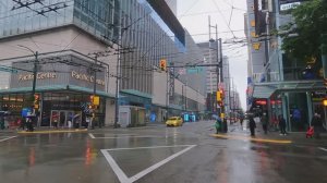 🇨🇦 ⛈️⛈️⛈️ Ванкувер, Канада - прогулка под сильным дождем в центре города / 2025