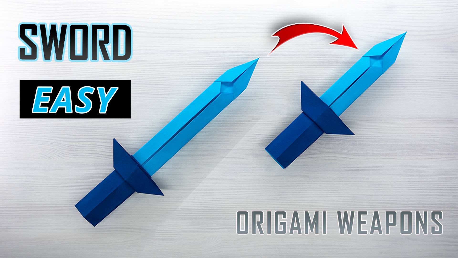 Как сделать средневековый меч оригами