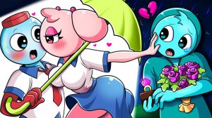 Милое свидание Леи и Бенни под зонтиком!☀️На Зипа падает дождь...☀️| Анимация Спрунки и Брейнрота