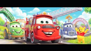 ПОЖАРНАЯ МАШИНА ВЕСЕЛИТСЯ И ПОЕТ  ПЕСНИ И МУЛЬТФИЛЬМЫ ДЛЯ ДЕТЕЙ