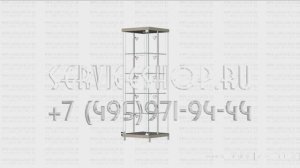 Демонстрационная стеклянная витрина квадрат