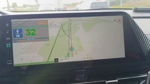 Работа Яндекс Навигатора и е-Стрелки в движении на Changan CS55+ (UNI-S).mp4