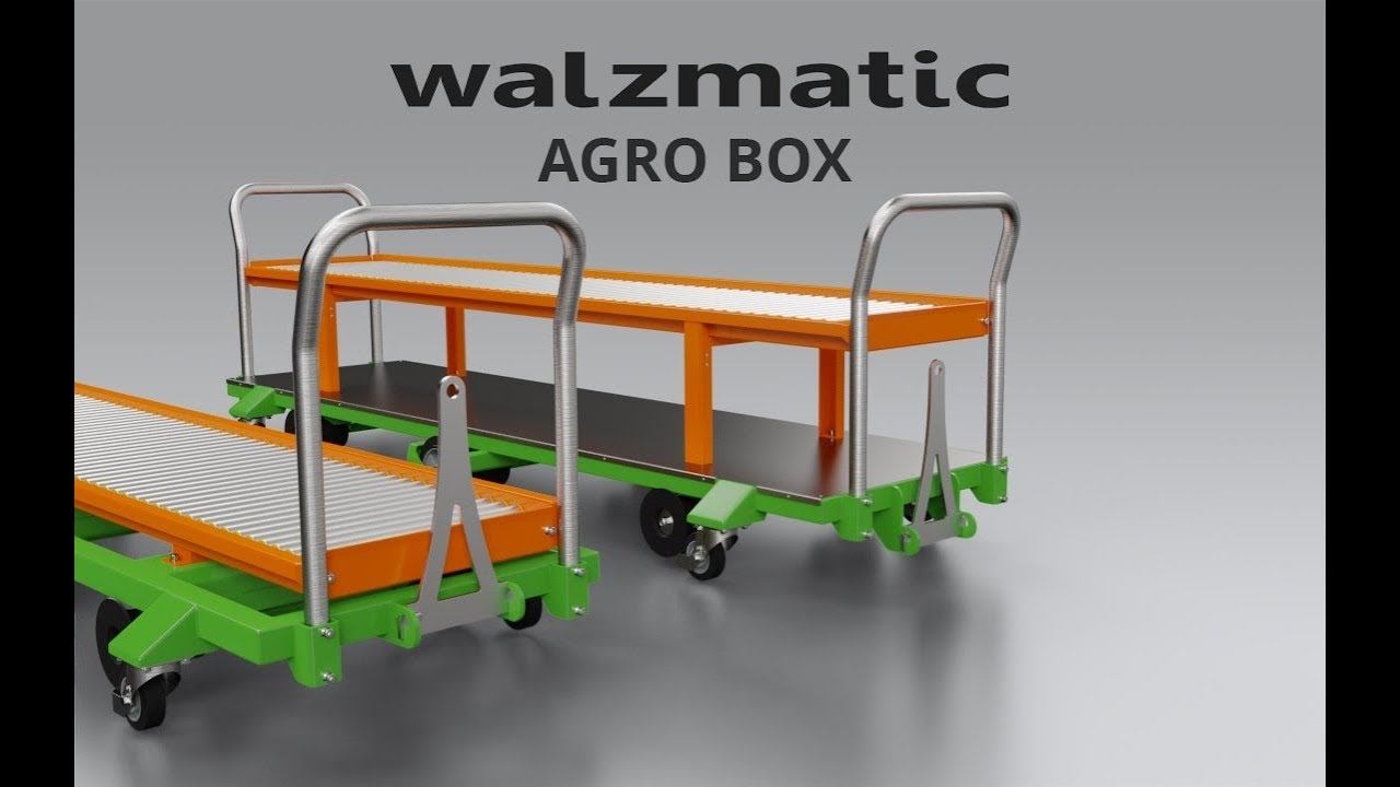 Модификации и преимущества тележек для сбора урожая  Walzmatic AGRO BOX
