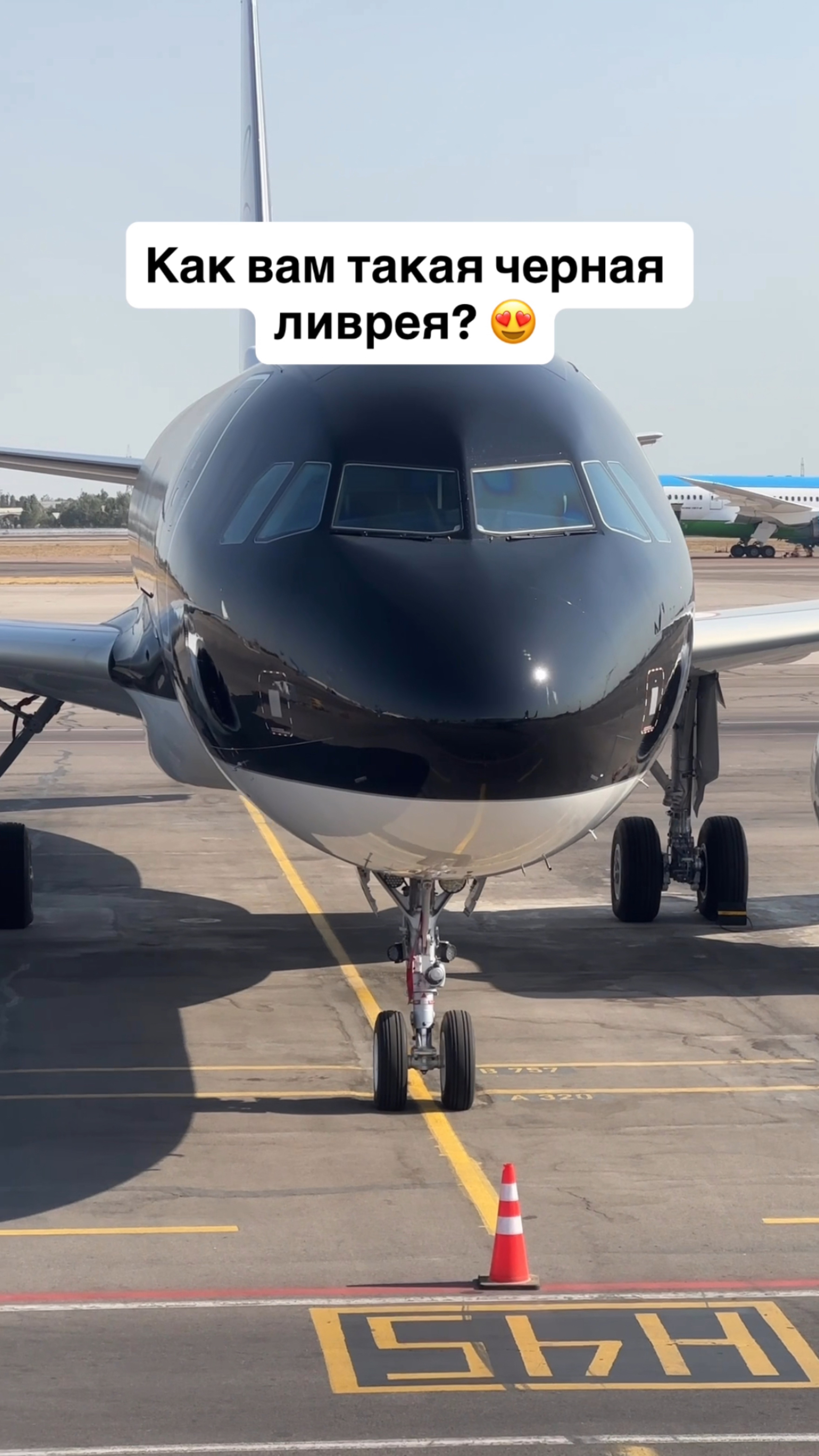 Как вам такая черная ливрея? 😍 #самолет смотреть онлайн