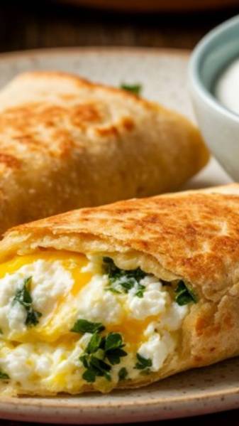 Тортилья с творогом на завтрак