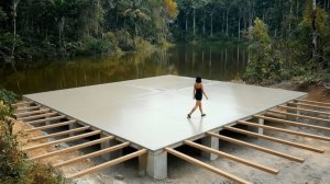 Женщины строят Lake House в джунглях за 120 дней начнут финишировать