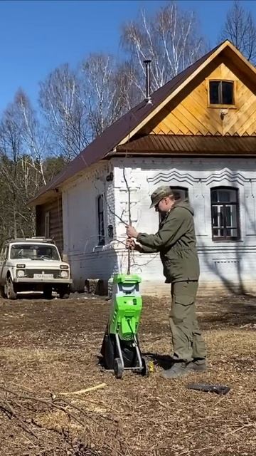 Ветки в мульчу. Измельчитель REDVERG RD-GS2500 смотреть онлайн