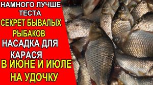 ВСЕ КАРАСИ НА ОЗЕРЕ В ИЮЛЕ КЛЮЮТ НА ЭТУ НАСАДКУ! Секрет бывалых рыбаков #рыбалка