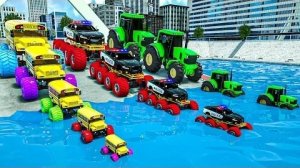 Большие и маленькие машины против разрушенных мостов 😱 BeamNG.Drive