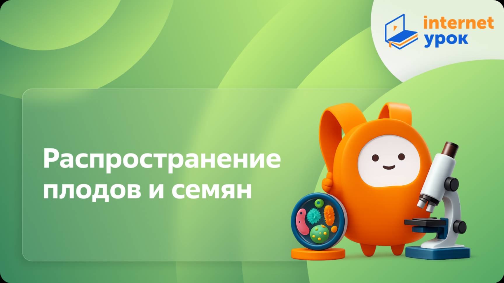 Биология 6 класс. Распространение плодов и семян смотреть онлайн