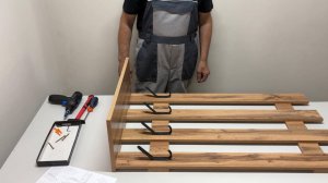 Видеоинструкция по сборке деревянной настенной вешалки с полкой ВН-1