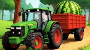 Трактор зеленый по полям по полям песенка Новая