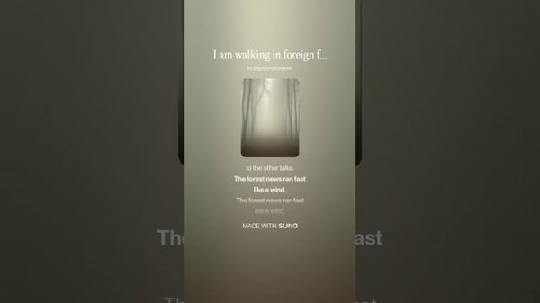 I am walking in foreign forest alone. Whispers