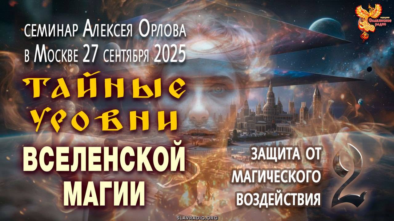 Тайные уровни вселенской магии. 2-й семинар Алексея Орлова в Москве 27-09-2025 смотреть онлайн
