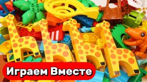 АСМР КОНСТРУКТОР ЛЕГО С ЖИВОТНЫМИ ДЛЯ ДЕТЕЙ 🟡 РАЗВИВАЮЩИЙ КОНСТРУКТОР ДЛЯ ДЕТЕЙ