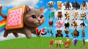 КТО ИЗ ИТАЛЬЯНСКИХ МЕМОВ СИЛЬНЕЕ? НЯН КЕТ Gattatino Nyanino ПРОТИВ ВСЕХ БРЕЙНРОТ БОССОВ В МАЙКНАФТЕ!