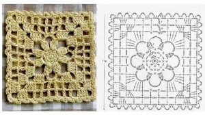 Простой квадрат крючком или квадратный мотив для начинающих* Crochet motifs Урок 150