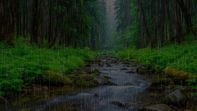 Звук природы для сна. Дождь. Природа. Журчание ручья в дождь для сна смотреть онлайн