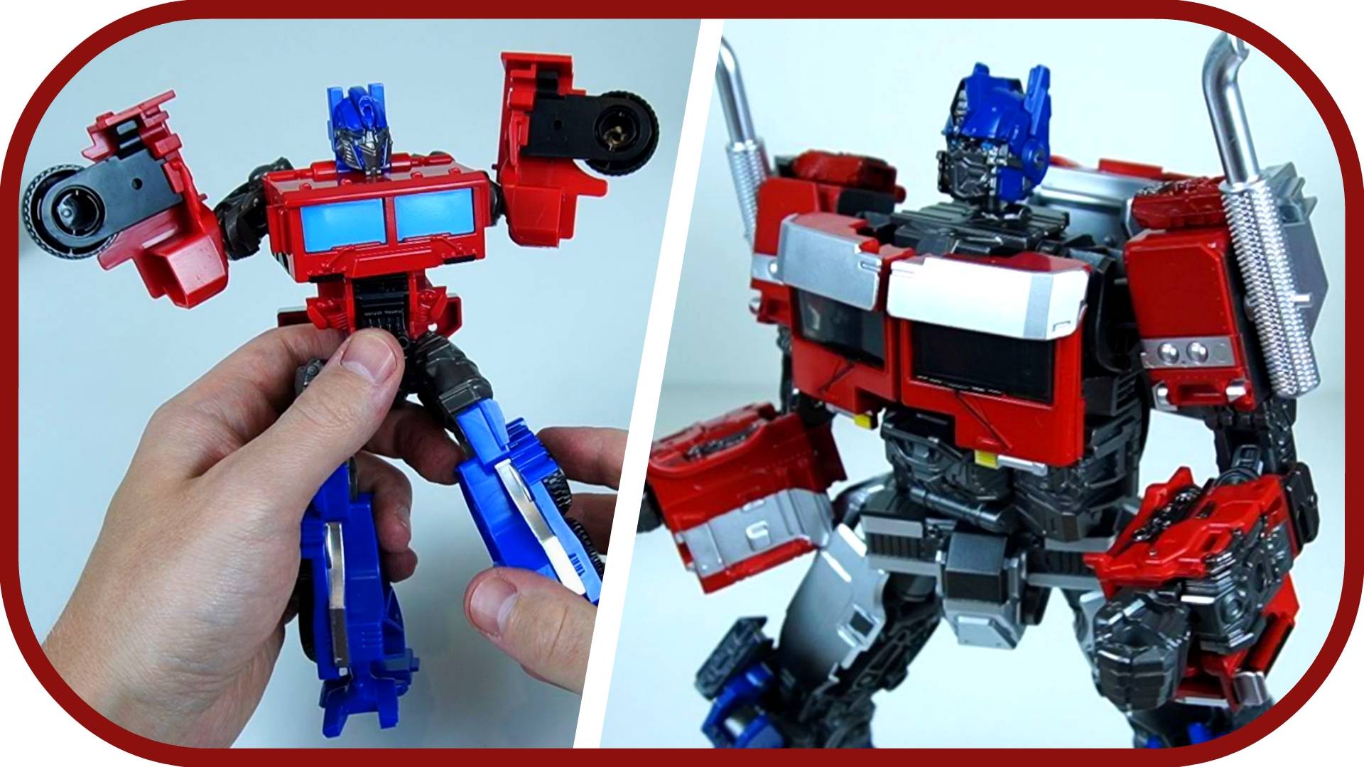 Трансформеры. Сравнение Оптимус Прайм. Робот грузовик. Optimus Prime. смотреть онлайн