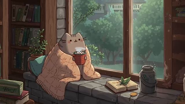 Chilly-Early-Morning-Lofi-with-Pusheen-s-the-Cat-Study-Sleep смотреть онлайн
