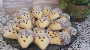 Песочное печенье ЁЖИКИ. Дети в восторге. Песочное тесто для печенья. Выпечка и кулинария