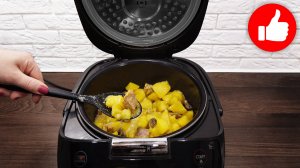 Никто Не Готовит это блюдо часто, а зря! Картошка с мясом и грибами в сметане в мультиварке просто!