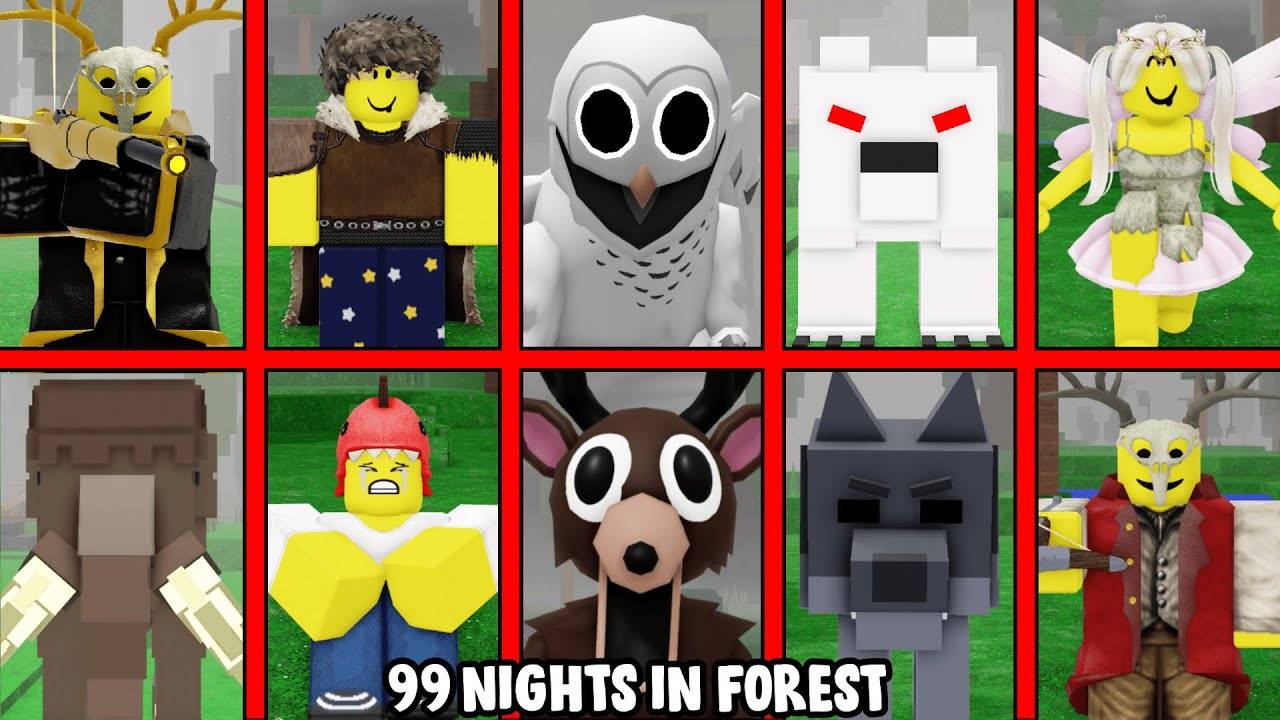 99 ночей в лесу - ВСЕ ПЕРСОНАЖИ ТРАНСФОРМИРУЮТСЯ | Jumpscare - Roblox
