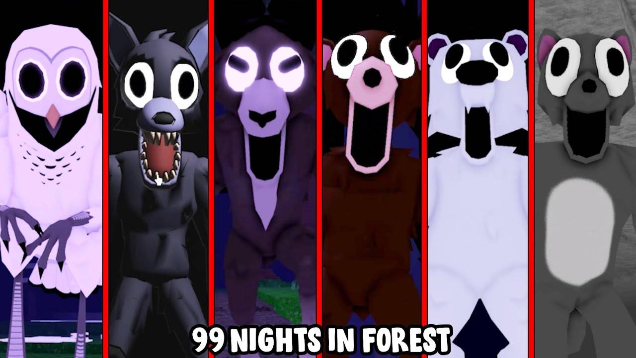 99 ночей в лесу - БАРАН ПРОТИВ СОВЫ, ОЛЕНЬ ПРОТИВ ВОЛКА, МЕДВЕДЬ ПРОТИВ КОТА / Jumpscare-Roblox