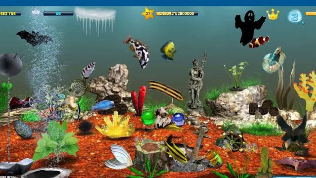 Игровой аквариум# 3. Кормление рыбок и замена взрослых на молодняк. День# 422 смотреть онлайн