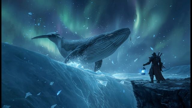 Frozen Mechanized Whale ❄️ 2-Hour Epic Ambience ｜ Glacier Breach ｜ Obsidian Warrior ｜ Aurora Sky