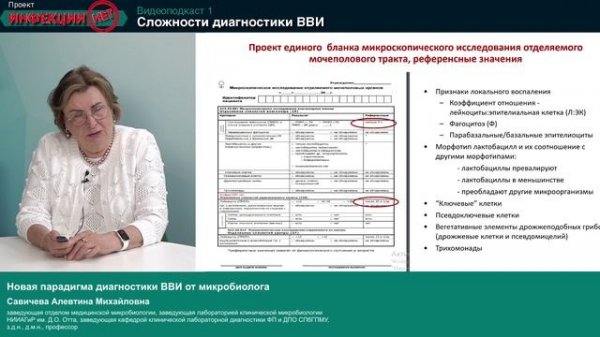 Проект «Инфекции НЕТ» Видеоподкаст 1 «Сложности диагностики ВВИ»