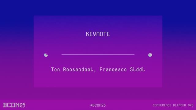 Основной доклад — Конференция Blender 2025