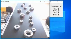 Подсчёт гаек на конвейерной ленте [Видео к статье]