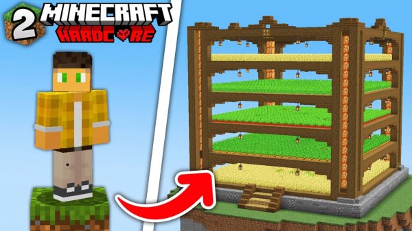 Я Построил Автоматические Фермы на ОДНОМ БЛОКЕ в Майнкрафт — Парадикс | Parradix