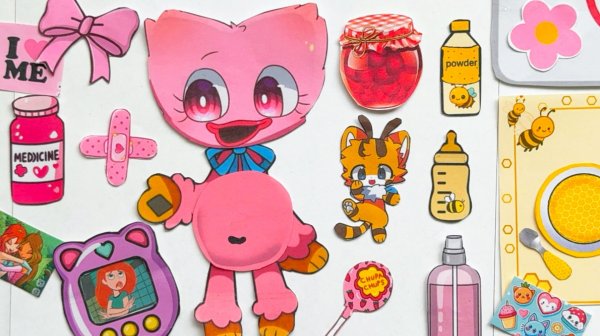 Kissy Missy cat / беременные бумажные истории / Poppy playtime