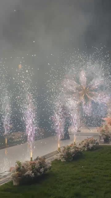 Фейерверк на свадьбу Усадьба Голицыных  вертушка в виде цветка