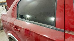 Снятие бархотки(уплотнитель стекла двери) Шевроле авео 2007год.