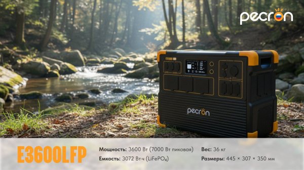 Обзор Pecron E3600LFP — мощная портативная солнечная электростанция для дома и природы
